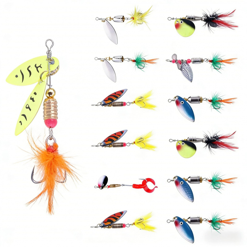 Fishing Equipment Brands - Juego de 12 señuelos de pesca
