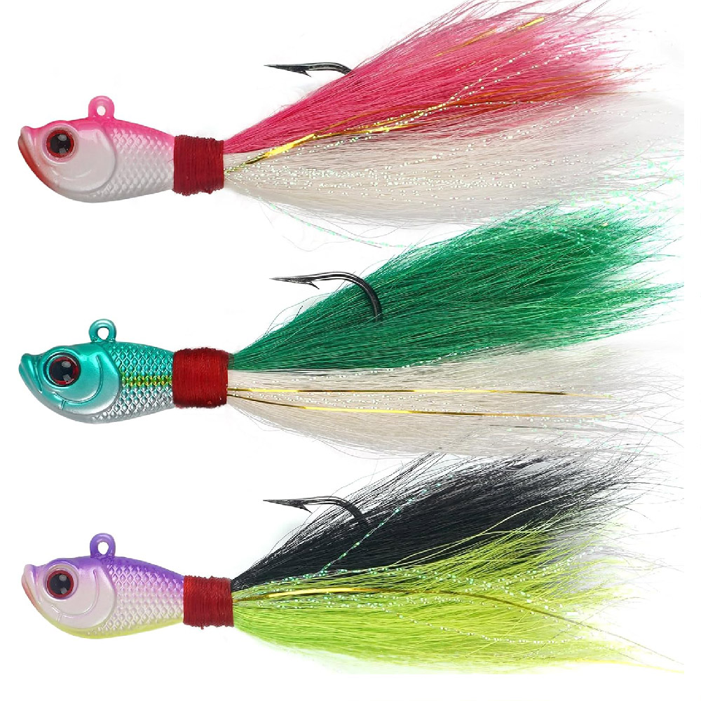 Fishing Equipment Shop - 3 uds Bucktail Jigs agua salada