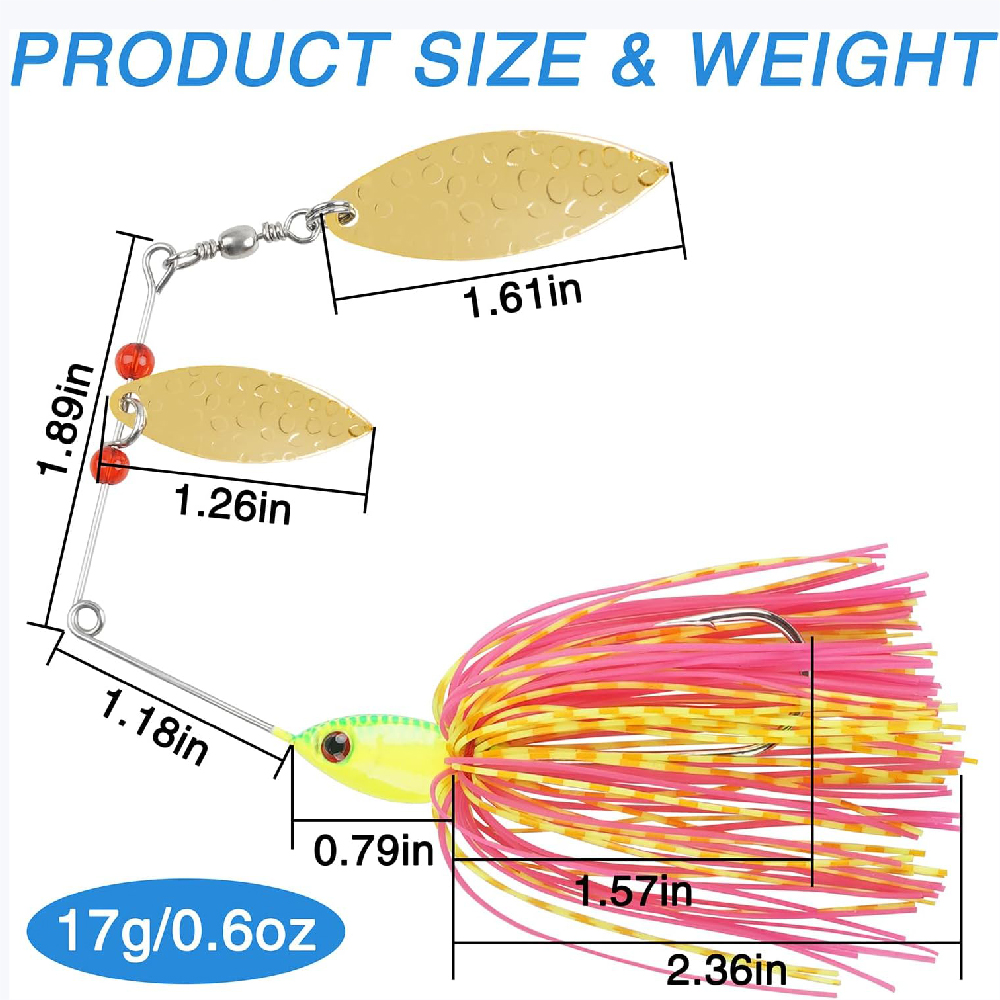 6 uds Spinnerbait Señuelos de  - Fishing Equipment Shop reseña y precio