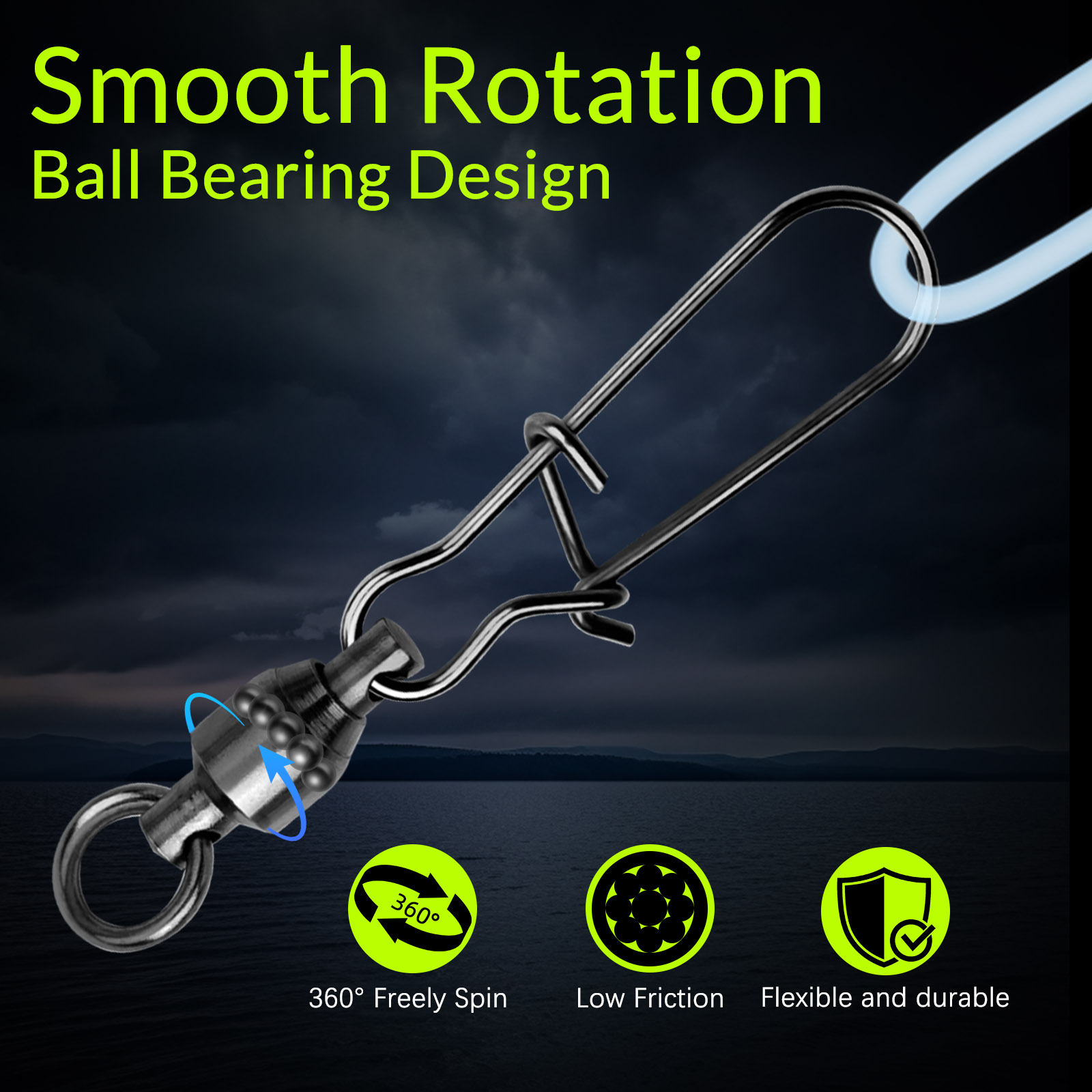 9KM 10PCS Conector Giratorio d - Baitcasting Reel reseña y precio
