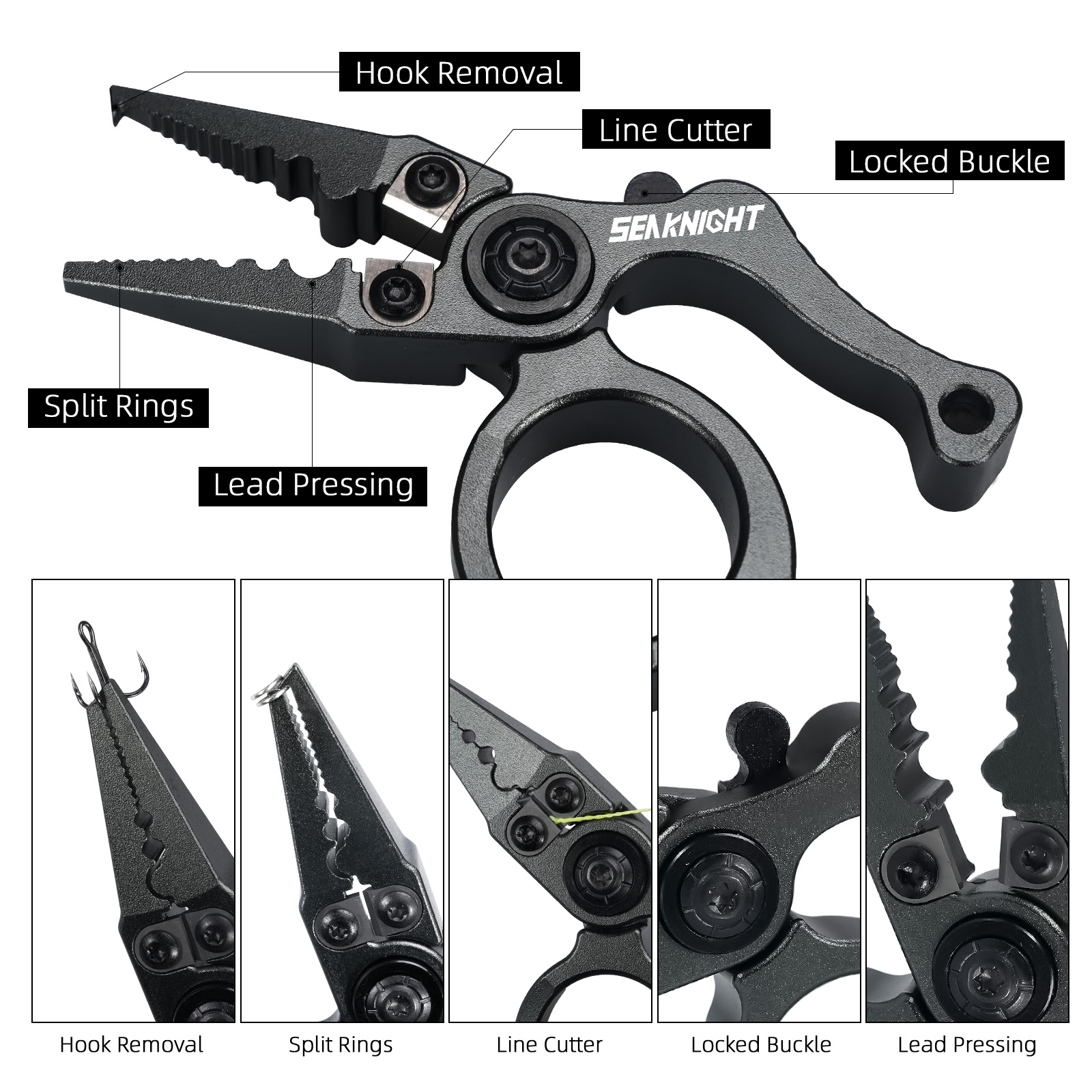 Alicates de pesca marca SeaKni - Fishing Equipment Brands reseña y precio