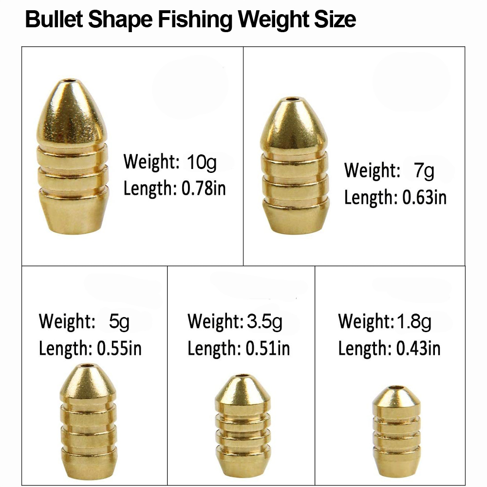 10 Uds. Peso de pesca de latón - Fishing Equipment Shop reseña y precio