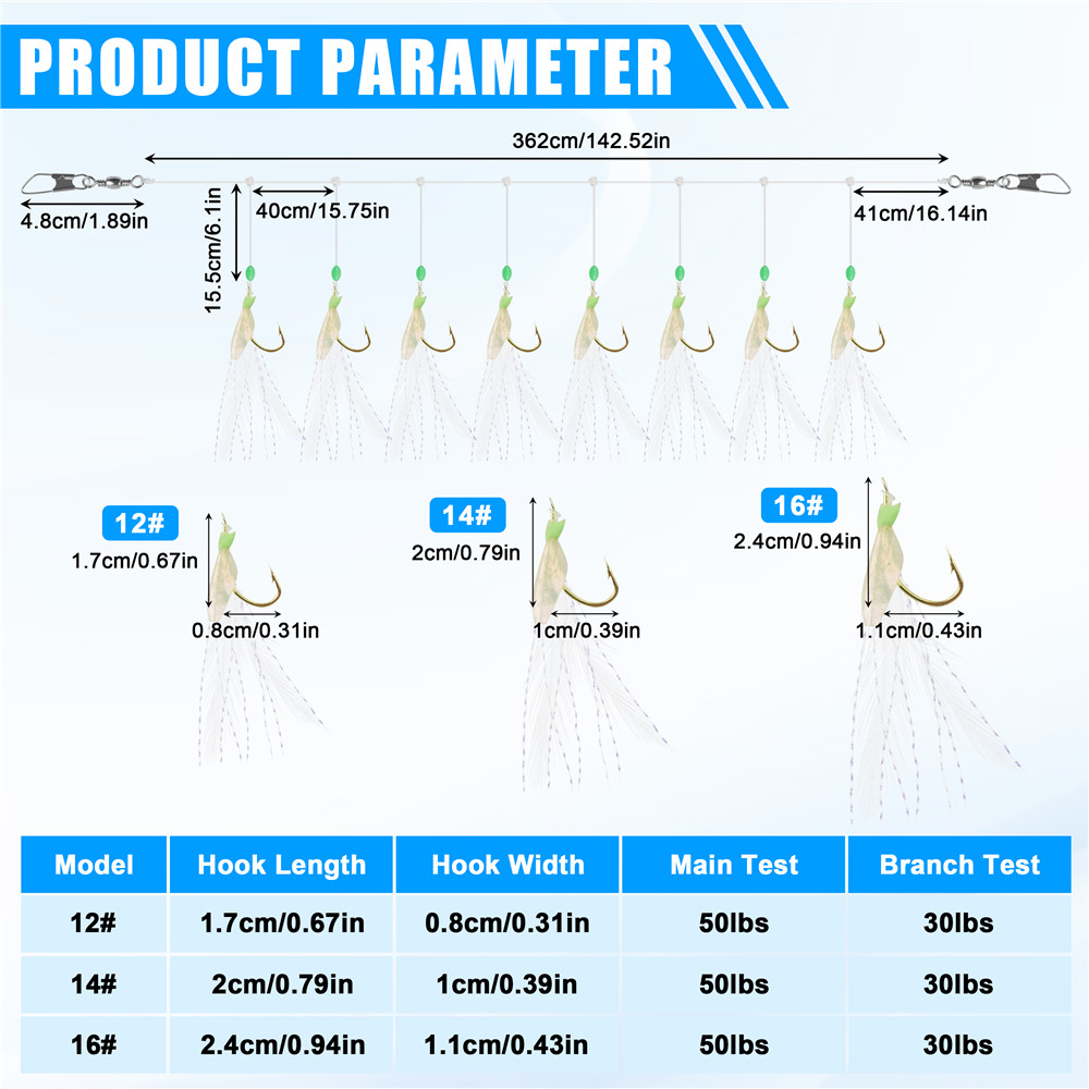 24 piezas = 3 paquetes, 8 en 1 - Fishing Equipment Shop reseña y precio