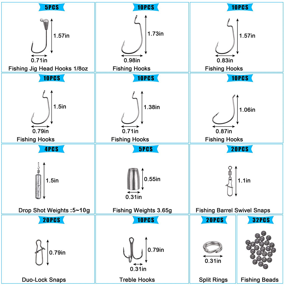166 Uds caja de aparejos de pe - Fishing Equipment Shop reseña y precio