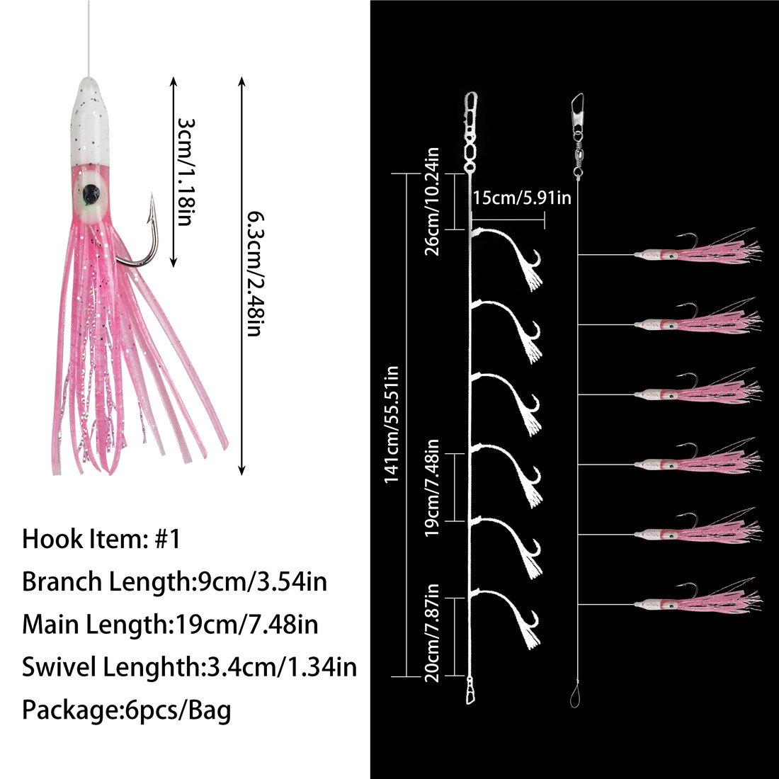 6 Paquetes de señuelos de pesc - Fishing Equipment Shop reseña y precio