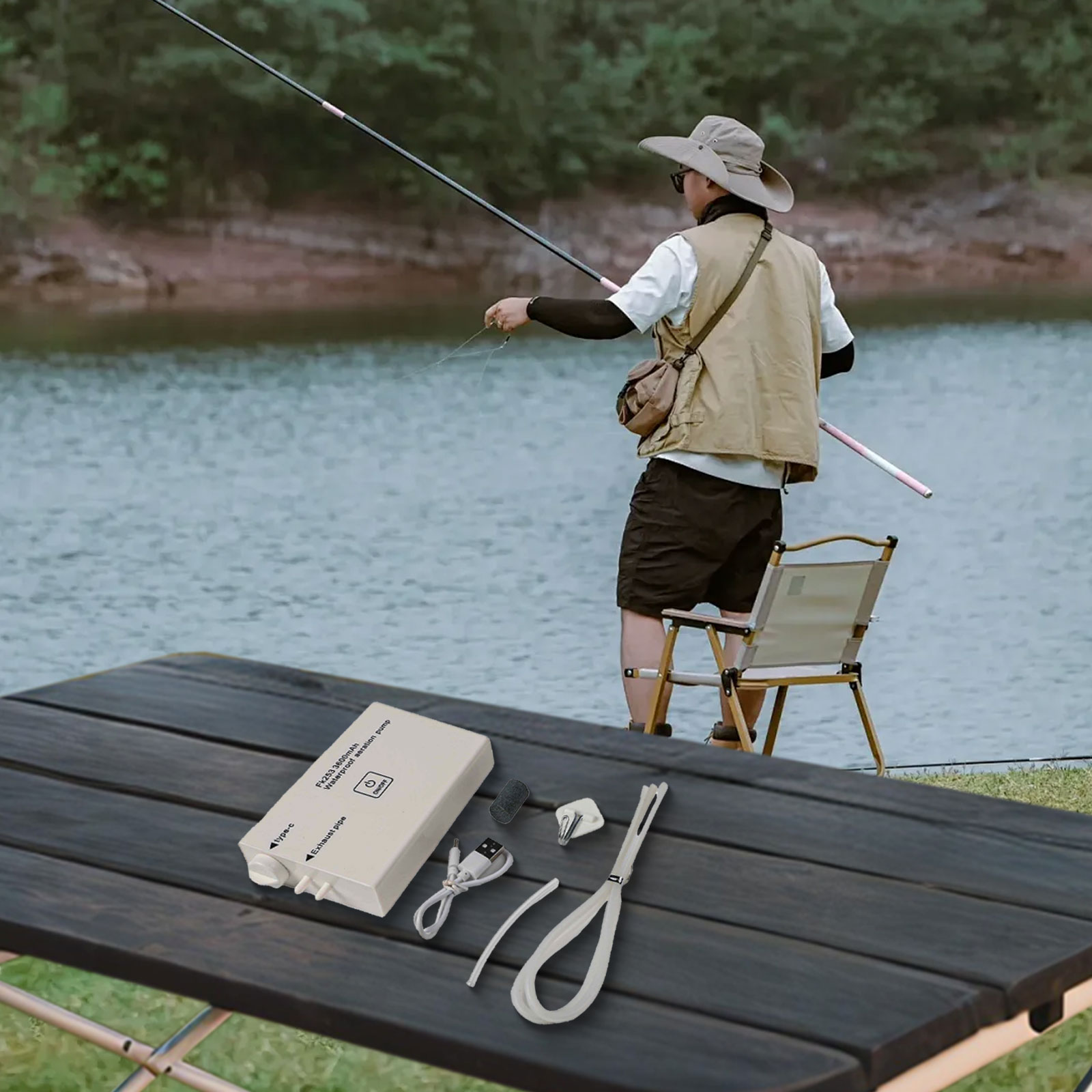 Bomba de oxígeno de 14x6x2,2 c - Fishing Equipment Brands reseña y precio